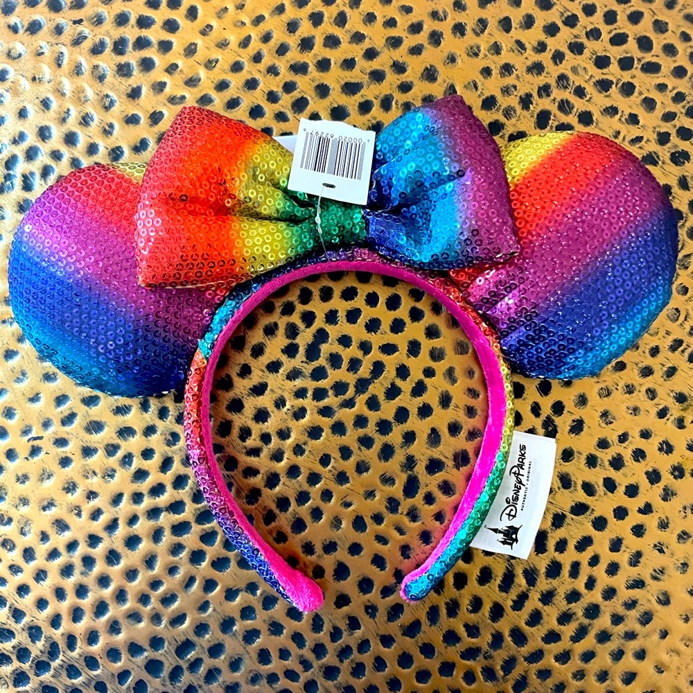 Authentic Disney Parks Minnie Mouse Ears Rainbow